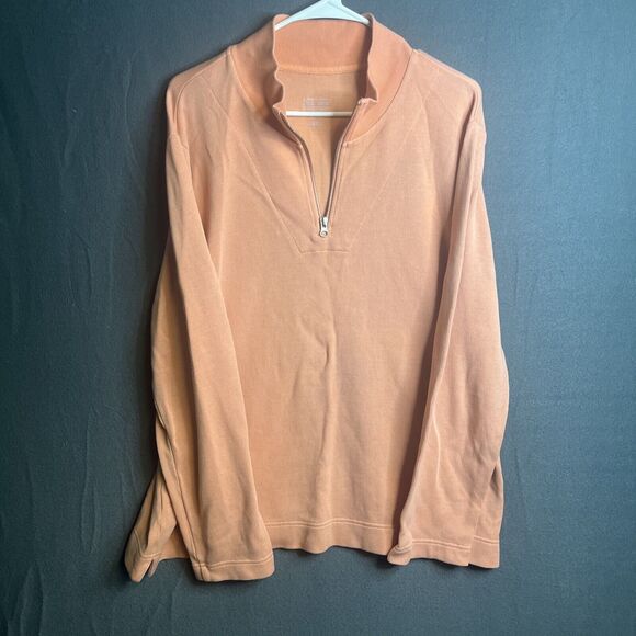 Pendleton 1/4 Zip Up Pullover Sweater Adult Xl Pink Cotton Long Sleeve Mens - Picture 1 of 7